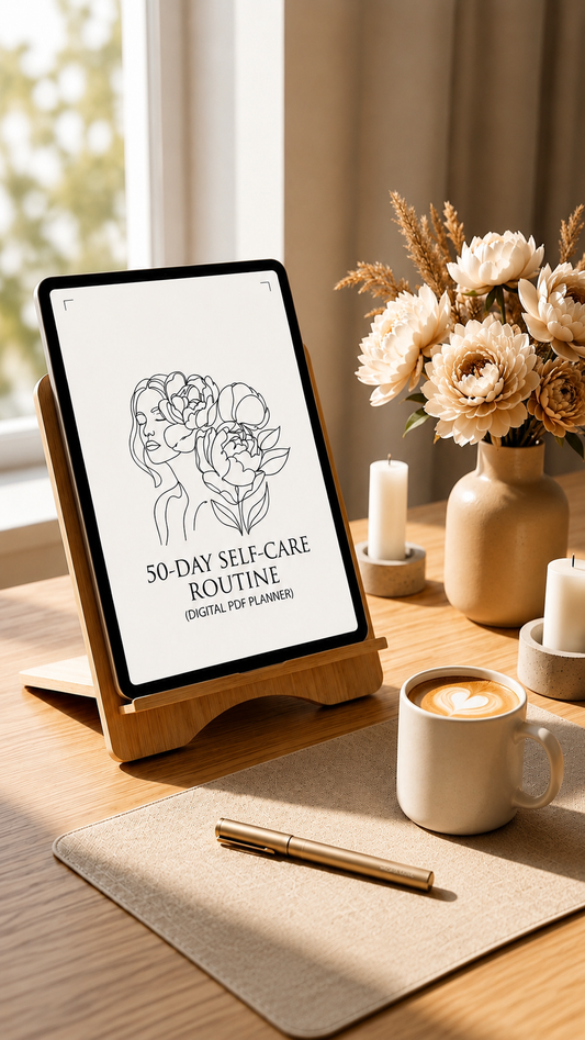 50-Day Self-Care Planner | Daily Wellness, Habit & Mental Health Journal