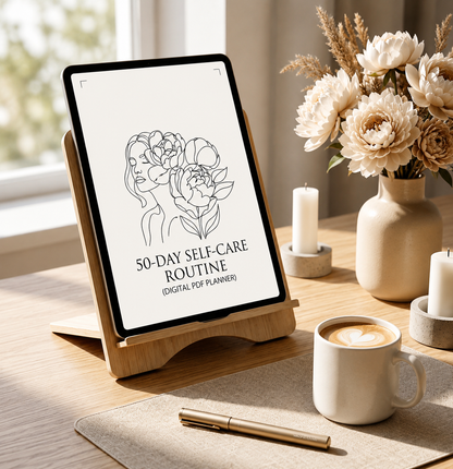 50-Day Self-Care Planner | Daily Wellness, Habit & Mental Health Journal